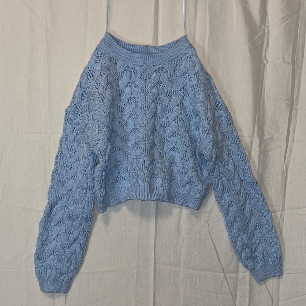 Elegant Sky Blue Women's Sweater